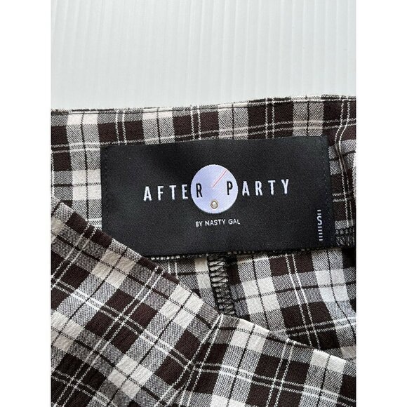 After Party Vintage Womens Black Plaids Flutter High Waisted Shorts Size S - Picture 10 of 12